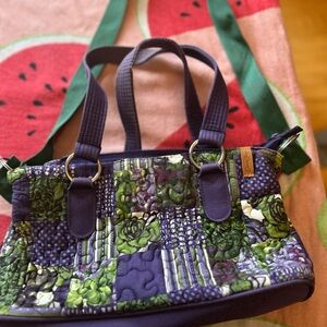 Donna Sharp Purple Quilted Tote Bag